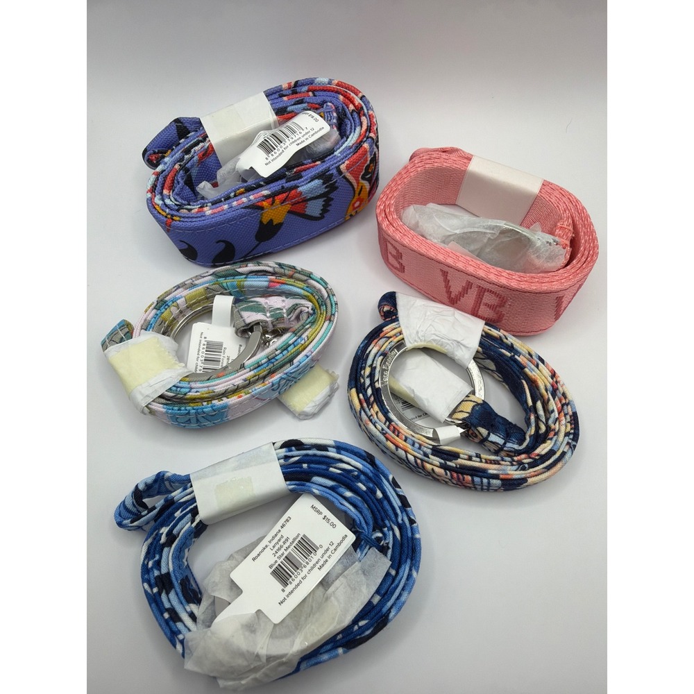 Vera Bradley Lanyards NIP Mixed Lot of 5 Lighten Up, Webbing & Classic Lanyards